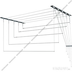 Сушилка д/белья потолоч. L1,8м "Лиана" 5метал.стерж.d12мм,2 кроншт.с ролик,нагруз до 12,5кг, металл.крепл.(10)