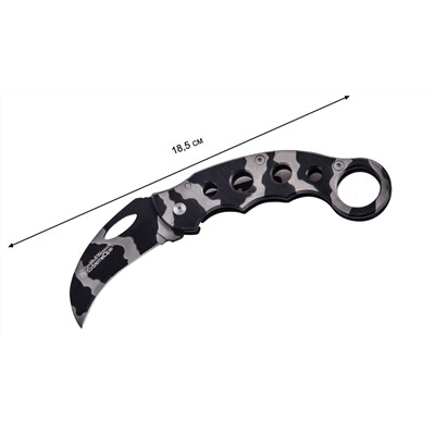 Камуфляжный нож-керамбит Smith & Wesson Knives 32C Karambit Framelock с полу-серрейторной заточкой №1259 *