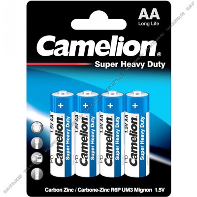 Бат. CAMELION "Super Heavy Duty" blue R6P- 4шт.пал