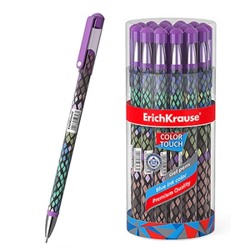 Ручка гелевая синяя 0,38мм ColorTouch Purple Python, игольчатый пишущий узел, цветной корпус, толщин