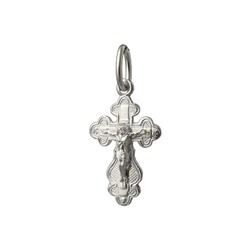 крест из серебра штампованный белый