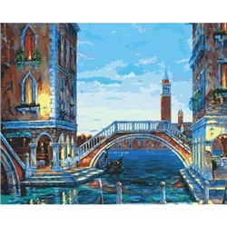 Картина по номерам 40х50см Каналы Венеции (холст, подрамник, 25цв)