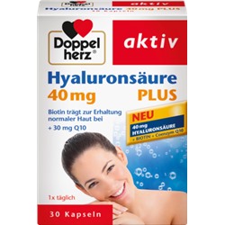 Doppelherz двойное сердце aktiv Hyaluronsaure 40mg plus, 30 шт