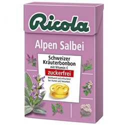 Ricola (Рикола) Schweizer Krauterbonbons Box Salbei ohne Zucker 50 г