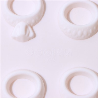 Форма силиконовая для льда и кондитерских украшений Доляна «Колечки», 27,9×6,1 см, цвет МИКС