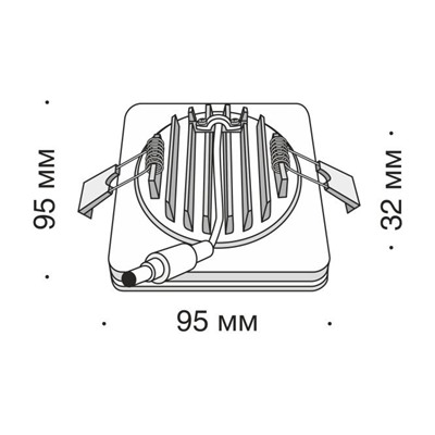 Светильник встраиваемый LED MAYTONI Downlight Phanton  9.5x3.2x9.5 см, LED