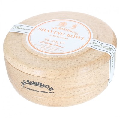 D.R. Harris Sandalwood Shaving Soap in Beech Bowl  Сандаловое мыло для бритья в миске из бука