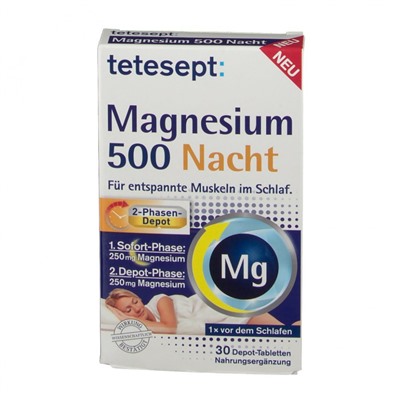 tetesept (тетесепт) Magnesium 500 Nacht 30 шт