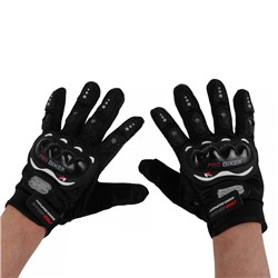 Перчатки мотоциклетные с защитными вставками, пара, размер M, черные