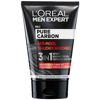 L'Oreal Men Expert Men Expert Pure Carbon Anti-Pickel Tagliches Waschgel  Гель для ежедневного умывания Men Expert Pure Carbon против пятен