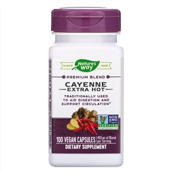 Nature's Way, Cayenne Extra Hot, 100 веганских капсул