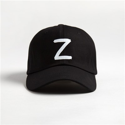 Кепка с символикой Z, MINAKU цвет чёрный, размер 58