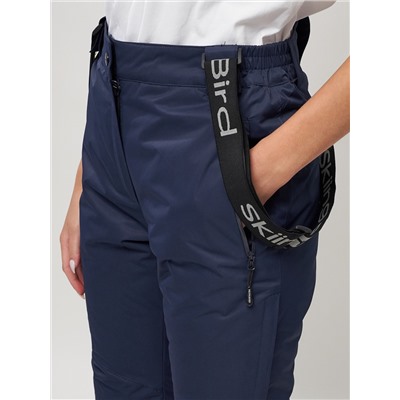 Полукомбинезон брюки горнолыжные женские темно-синего цвета 55221TS