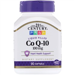 21st Century, Liquid Filled CoQ-10, 100 mg, 90 Softgels