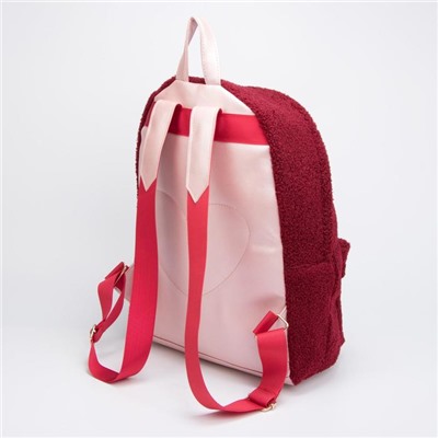 Рюкзак, отдел на молнии, наружный карман, цвет бордовый