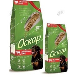 Оскар корм сухой для собак активных пород 12 кг 201001220