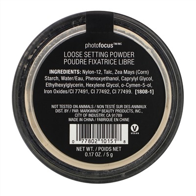 Wet n Wild, PhotoFocus Loose Setting Powder, Translucent, 0.17 oz (5 g)