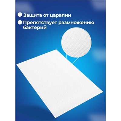 Антибактериальный коврик для холодильника, набор 6 шт Бирюзовый  (3045)
