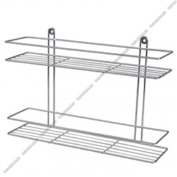 Полка настен 2-х ярус. (40х11 h27см) хром,креплен.
