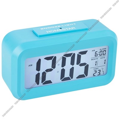 Часы эл. LED дисп,13,5х7.5см,будильник,дата,подсве
