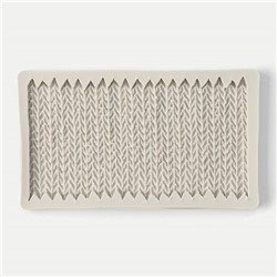 Силиконовый молд Доляна «Вязание», 19,7×11,5×1,3 см, цвет серый