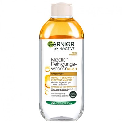 Garnier Mizellen Reinigungswasser  All-In-1 Waterproof  Мицеллярная очищающая вода All-In-1 Waterproof