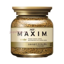 AGF Maxim Gold Растворимый сублимированный кофе, стекло, 80 гр(4901111684928)