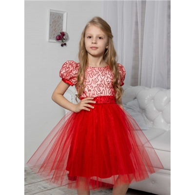 Красное праздничное платье для девочки