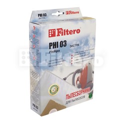 Мешки-пылесборники Filtero PHI 03 ЭКСТРА, 4 шт, синтетические