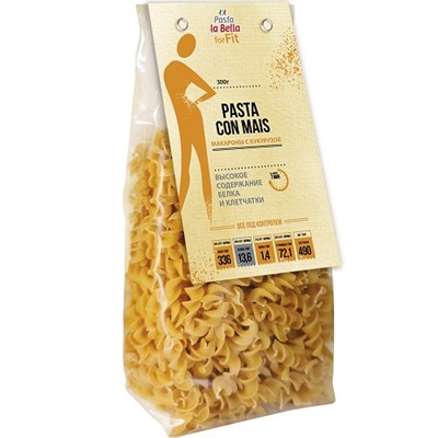 ГУРМАЙОР Макароны с кукурузой 300г Pasta la Bella forFIT