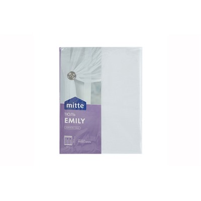 Тюль MITTE Emily 300х260 см, 1 шт., цвет белый