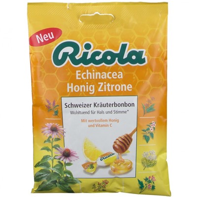 RICOLA (РИКОЛА) m.Z.Beutel Echinacea Honig Zitrone Bonbons 75 г