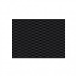 Папка на молнии Zip A4 180мкм Diamond Total Black, чёрная, непрозрачная, текстура поверхности- даймо