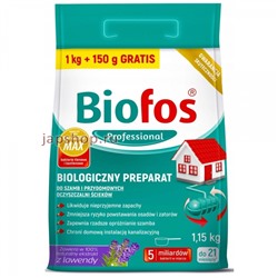 Biofos Средство для септиков и небольших очистных сооружений (ускоряет процессы разложения и сжижения сточных вод), 1кг + 150 гр(5900498026788)