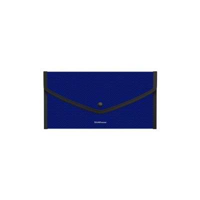 Папка-конверт на кнопке 26*14см 550мкм Travel Diamond Total Blue, текстура поверхности- даймонд, неп