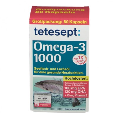 tetesept (тетесепт) Omega-3 1000 80 шт