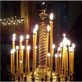 Церковные свечи: восковые, цветные, белые, Иерусалимские...
