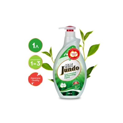 Гель для мытья посуды и детских принадлежностей Jundo Green tea with Mint 1 л