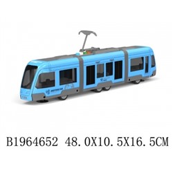 Трамвай инерционный (48см) (свет, звук, батарейки 3шт.AG13)