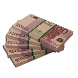 Прикол "Пачка денег 500 евро"