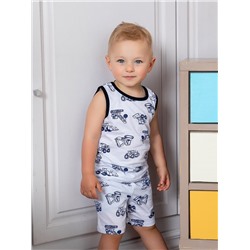 Пижама (майка, шорты) с техникой "SLEEPY CHILD" для мальчика (2840620)