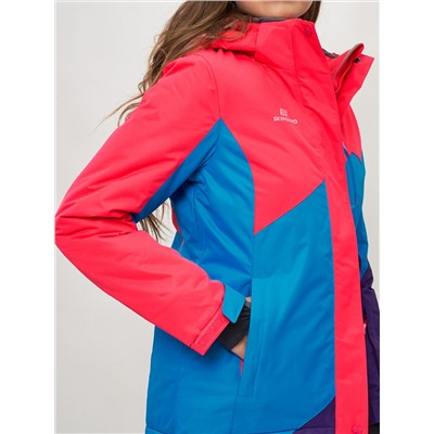 Горнолыжная куртка женская малинового цвета 551913M