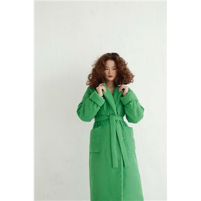 8212 Пальто-одеяло Premium Аlpolux ярко-зелёное