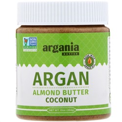 Argania Butter, Миндальная паста с аргановым маслом, кокос, 284 г