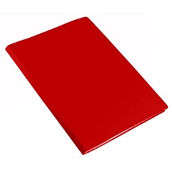 Папка 10 файлов А4 500мкм красная, индивидуальный штрихкод